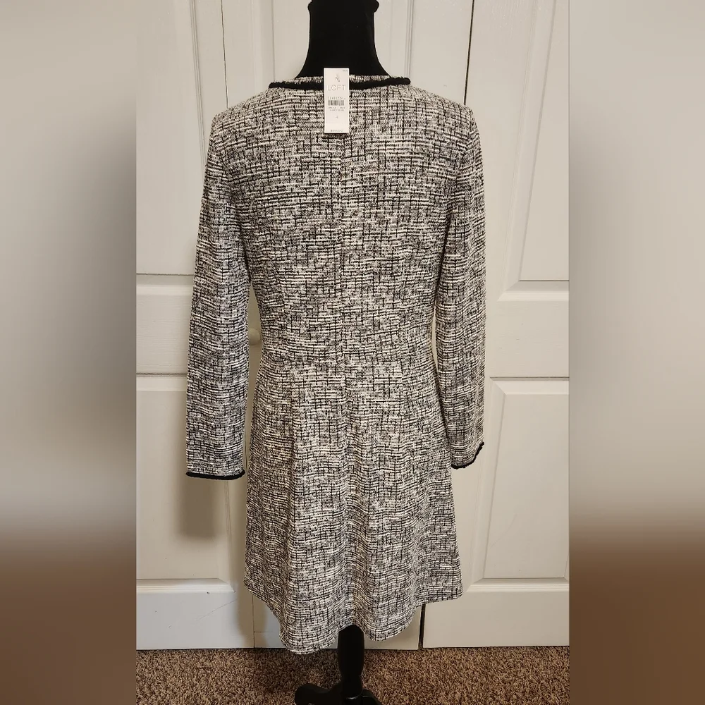 Loft tweed dress.  Size 4 NWT. - Picture 3 of 6